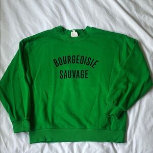 Clare V Green Crewneck Sweater